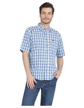 Camisa Casual Lee De Algodón Manga Corta Para Hombre