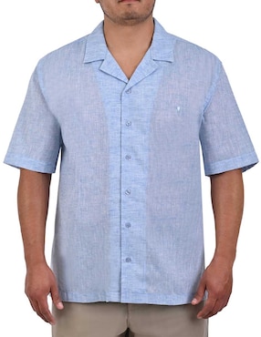 Camisa Casual Yale Plus De Algodón Manga Corta Para Hombre