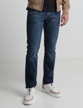 Jeans Slim Lee Lavado Bleach Para Hombre