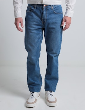 Jeans Straight Yale Deslavado Para Hombre