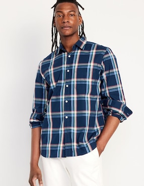 Camisa Casual Old Navy De Algodón Manga Larga Para Hombre