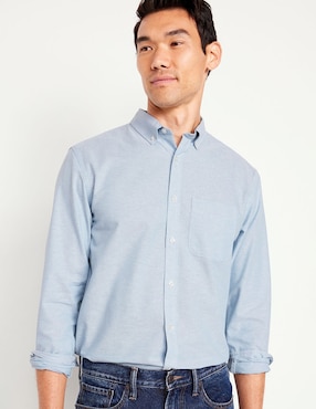 Camisa Casual Old Navy De Algodón Manga Larga Para Hombre