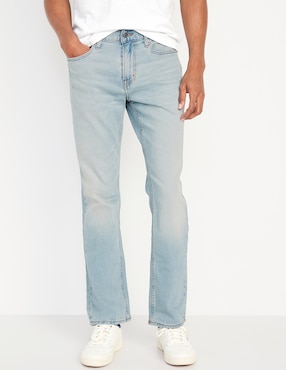 Jeans Straight Old Navy Lavado Claro Para Hombre