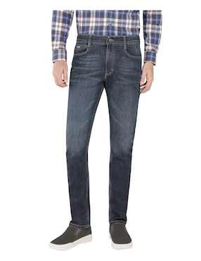 Jeans Slim Lee Lavado Whisker Para Hombre