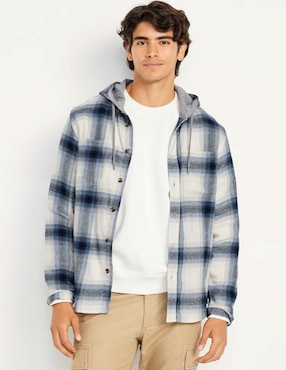 Camisa Casual Old Navy De Algodón Manga Larga Para Hombre