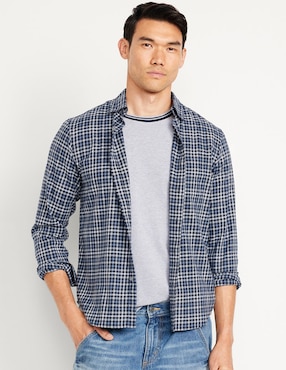 Camisa Casual Old Navy De Algodpon Manga Larga Para Hombre