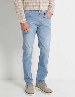 Jeans Straight Yale Deslavado Para Hombre