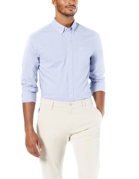 Camisa Business Casual Dockers De Algodón Manga Larga Para Hombre