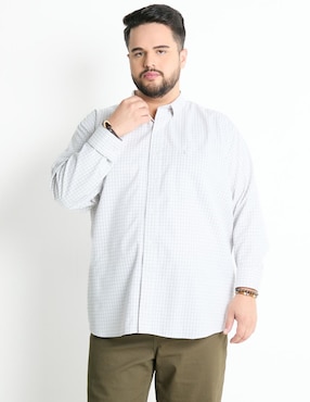 Camisa Casual Yale Plus Manga Larga Para Hombre