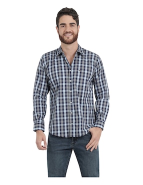 Camisa Casual Lee De Algodón Manga Larga Para Hombre