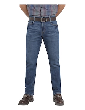 Jeans Slim Lee Lavado Whisker Para Hombre