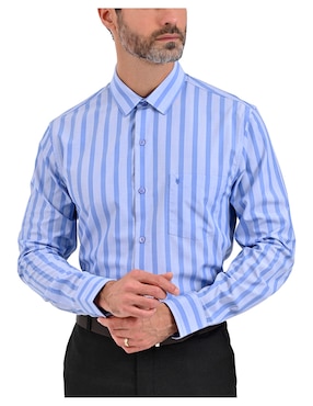 Camisa casual Yale de algodón manga larga para hombre
