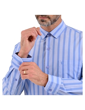 Camisa casual Yale de algodón manga larga para hombre