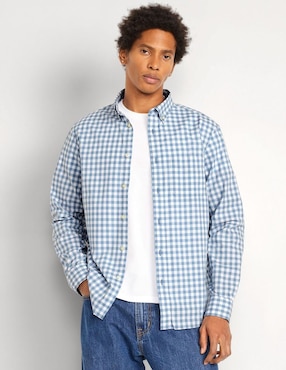 Camisa casual Old Navy de algodón manga larga para hombre