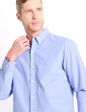 Camisa business casual Dockers de algodón manga larga para hombre