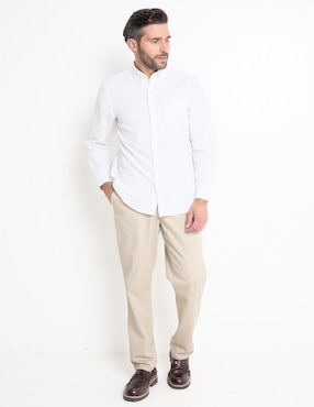 Camisa casual Dockers de algodón manga larga para hombre