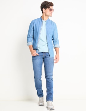 Jeans slim Lee lavado whisker para hombre