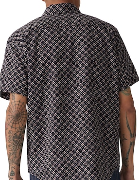 Camisa casual de algodón manga corta para hombre