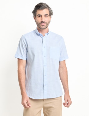 Camisa casual Yale de algodón manga corta para hombre