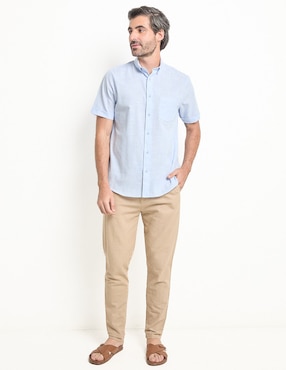 Camisa casual Yale de algodón manga corta para hombre
