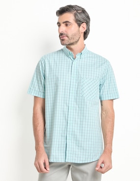 Camisa casual Yale de algodón manga corta para hombre