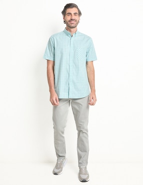 Camisa casual Yale de algodón manga corta para hombre