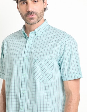 Camisa casual Yale de algodón manga corta para hombre