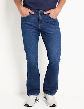 Jeans bota Lee lavado whisker para hombre