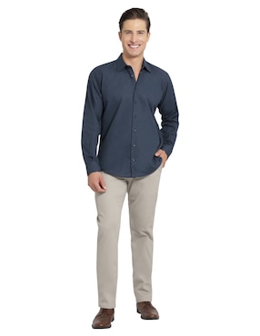 Pantalón de vestir regular Lee de algodón para hombre
