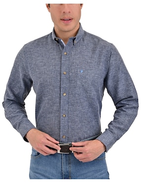 Camisa casual Yale manga largar para hombre