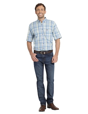 Jeans straight Lee lavado whisker para hombre