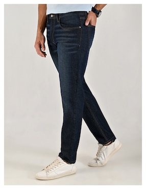 Jeans straight Yale 0107296504 lavado stone wash para hombre