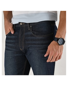 Jeans straight Yale 0107296504 lavado stone wash para hombre