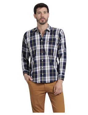 Camisa casual Lee de algodón manga larga para hombre