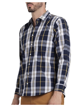 Camisa casual Lee de algodón manga larga para hombre