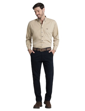 Pantalón chino slim Lee de gabardina para hombre