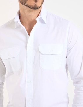 Camisa business casual Yale de algodón manga larga para hombre
