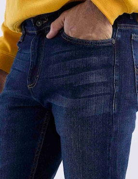 Jeans slim deslavado para hombre