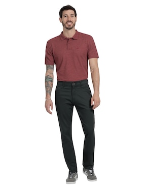 Pantalón chino recto Lee de gabardina para hombre