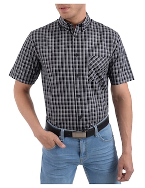 Camisa casual Yale de algodón manga corta para hombre