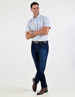 Camisa casual Yale de algodón manga corta para hombre