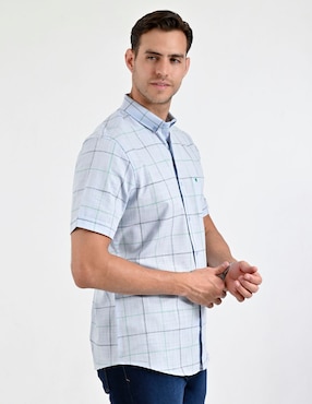 Camisa casual Yale de algodón manga corta para hombre