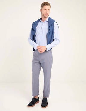Pantalón de vestir straight Yale de algodón para hombre