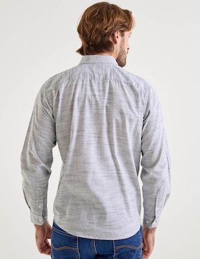 Camisa casual Lee de algodón manga larga para hombre