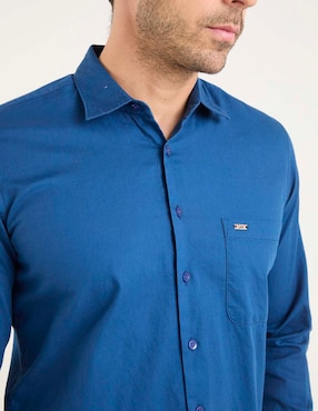 Camisa casual Lee de algodón manga larga para hombre