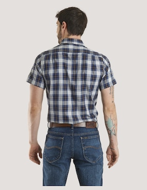 Camisa casual Lee de algodón manga corta para hombre