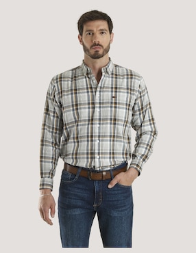 Camisa casual Lee de algodón manga larga para hombre
