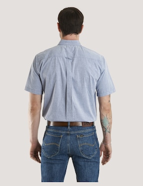 Camisa casual Lee de algodón manga corta para hombre