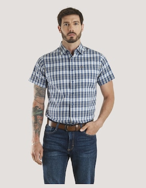 Camisa casual Lee de algodón manga corta para hombre