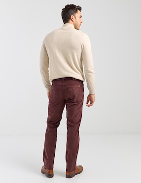 Pantalón regular Yale de pana para hombre